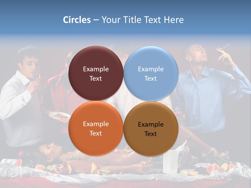 Woman Geisha Male PowerPoint Template