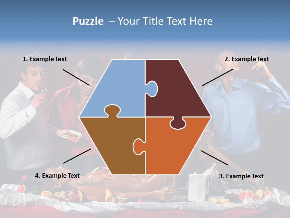 Woman Geisha Male PowerPoint Template