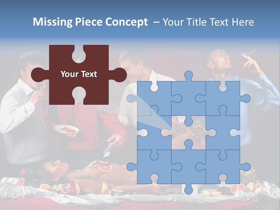 Woman Geisha Male PowerPoint Template