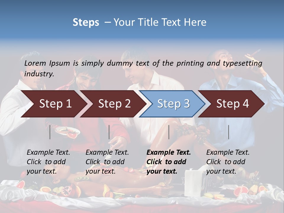 Woman Geisha Male PowerPoint Template