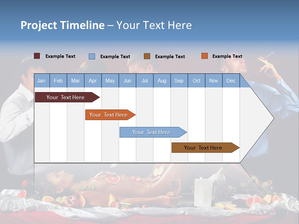 Woman Geisha Male PowerPoint Template