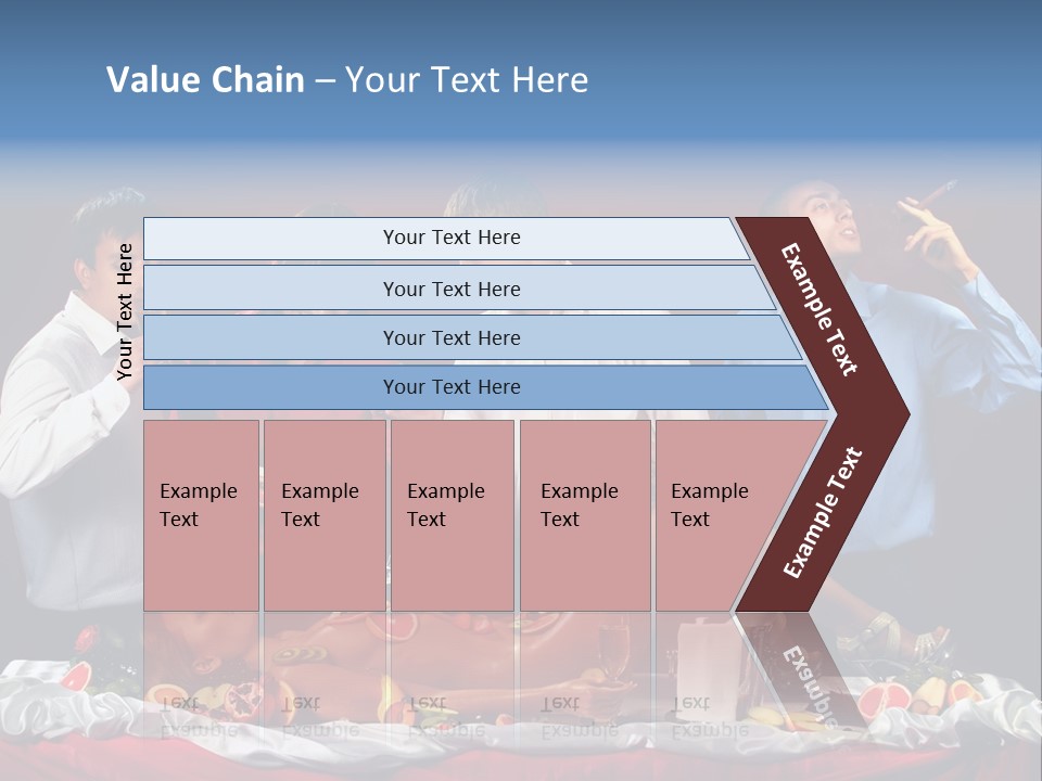 Woman Geisha Male PowerPoint Template