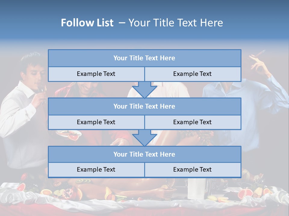 Woman Geisha Male PowerPoint Template