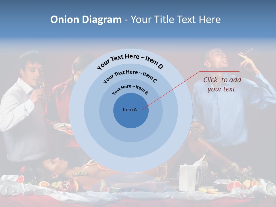 Woman Geisha Male PowerPoint Template