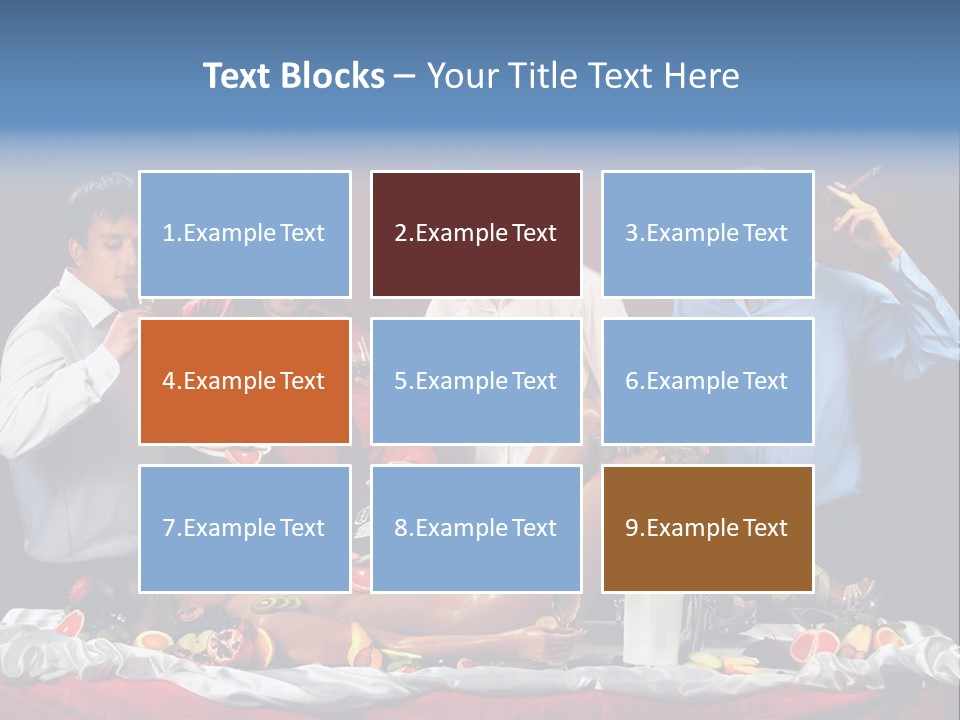 Woman Geisha Male PowerPoint Template