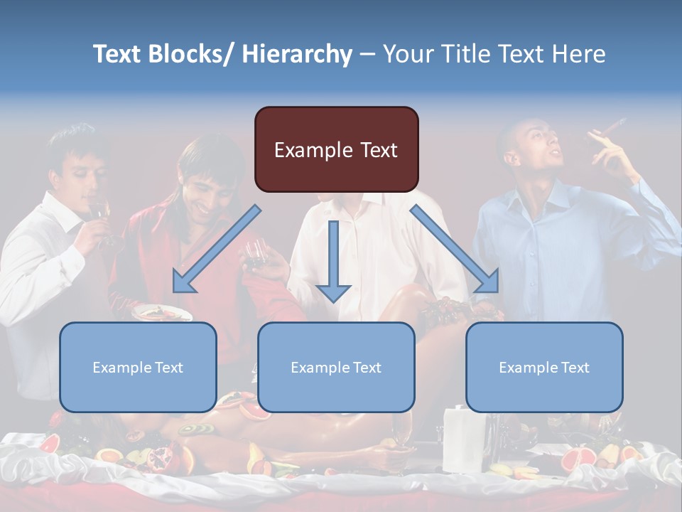 Woman Geisha Male PowerPoint Template