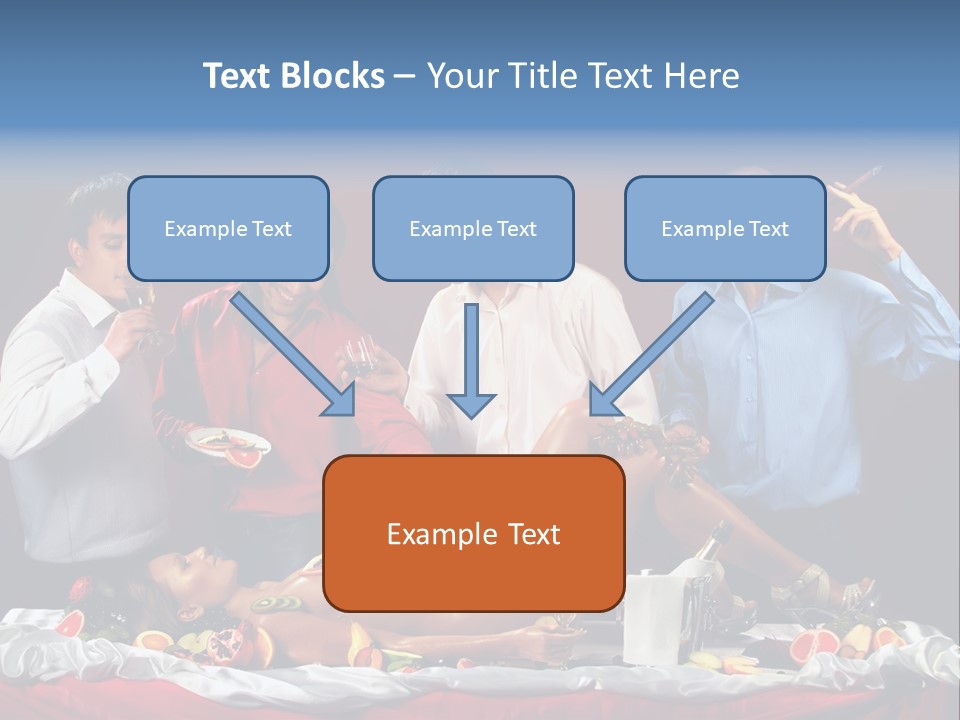 Woman Geisha Male PowerPoint Template