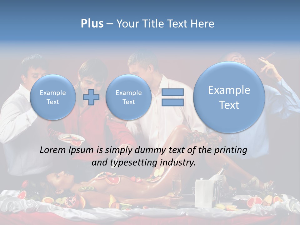 Woman Geisha Male PowerPoint Template