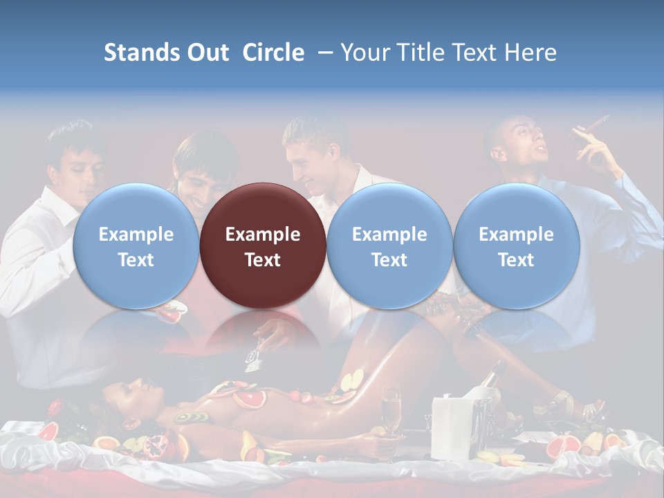 Woman Geisha Male PowerPoint Template