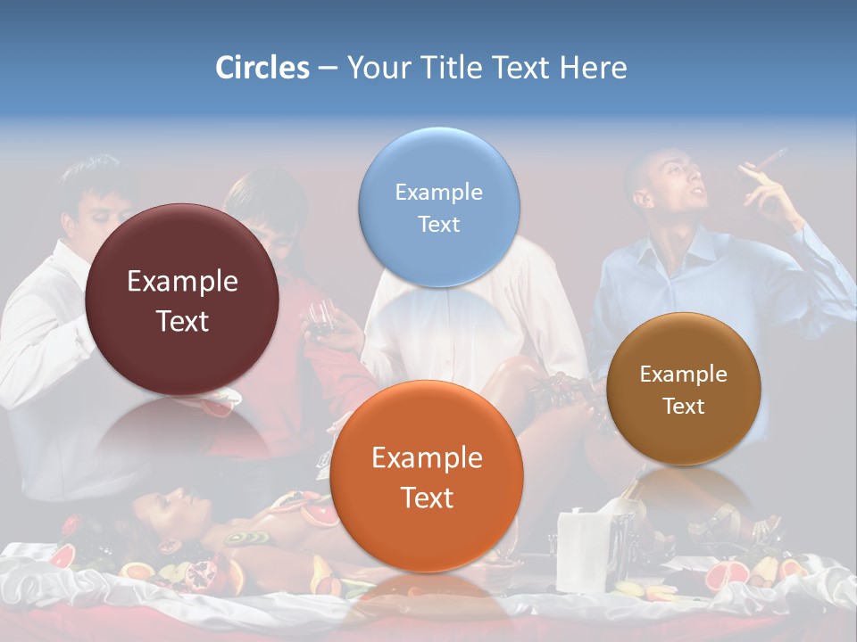 Woman Geisha Male PowerPoint Template