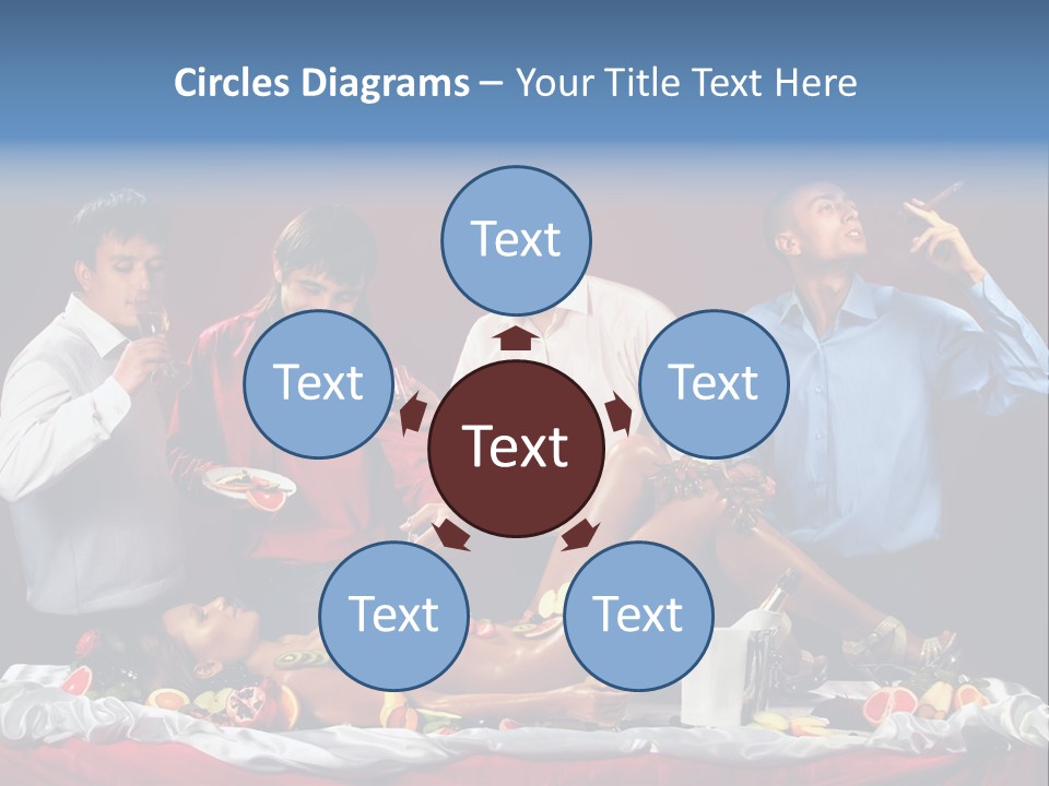 Woman Geisha Male PowerPoint Template