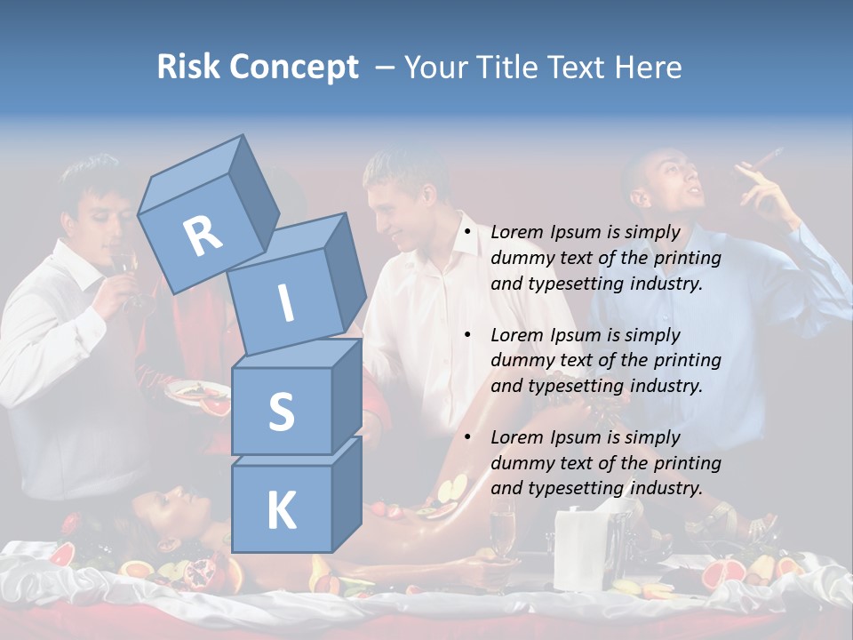 Woman Geisha Male PowerPoint Template