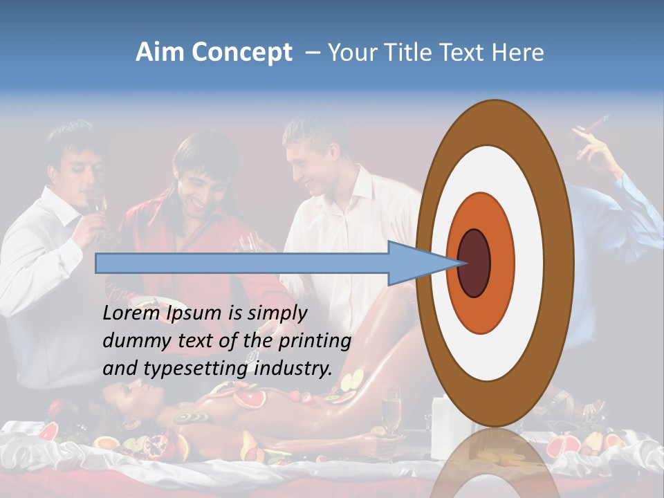 Woman Geisha Male PowerPoint Template