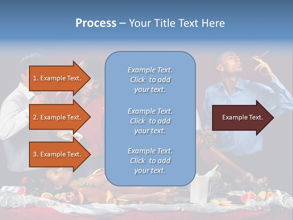 Woman Geisha Male PowerPoint Template
