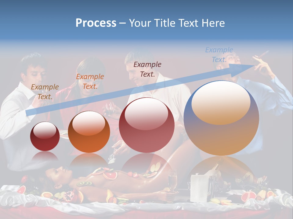 Woman Geisha Male PowerPoint Template