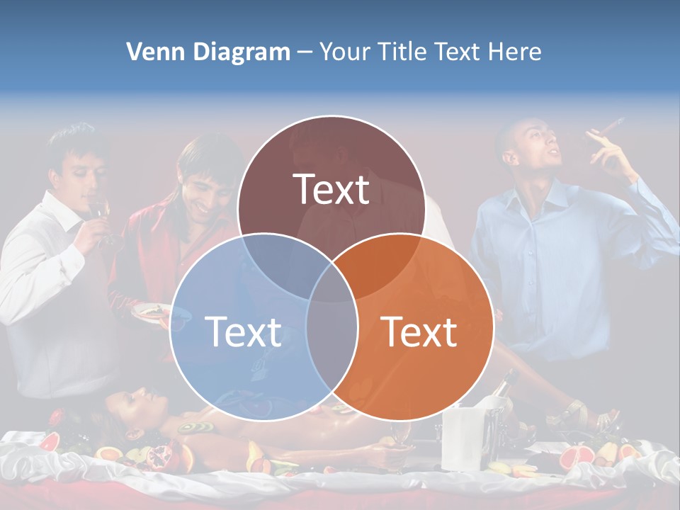 Woman Geisha Male PowerPoint Template