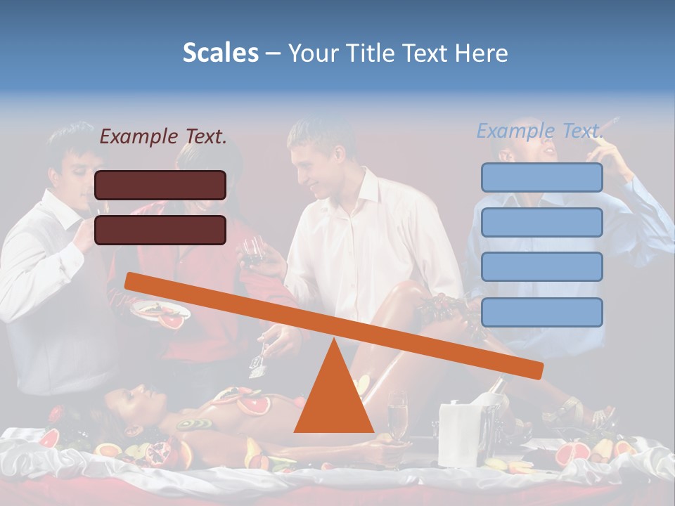 Woman Geisha Male PowerPoint Template