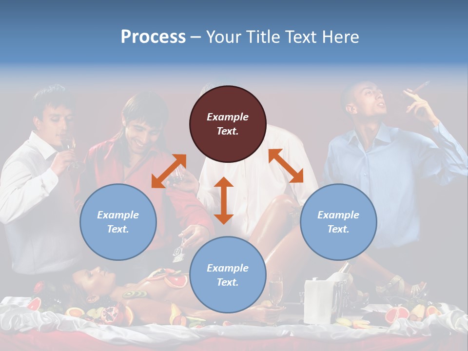 Woman Geisha Male PowerPoint Template