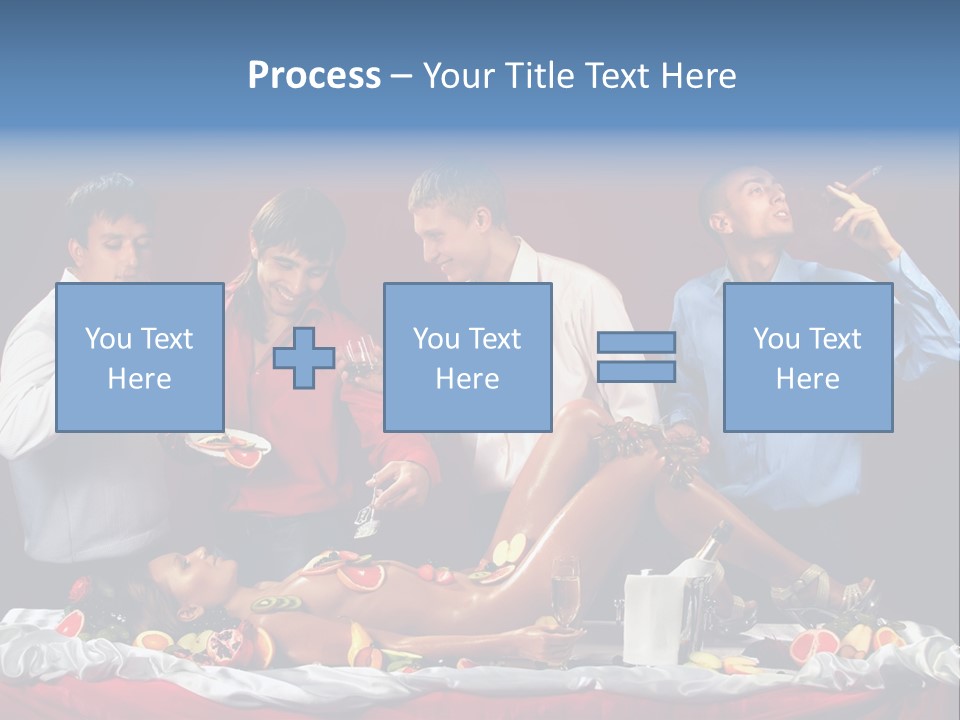 Woman Geisha Male PowerPoint Template