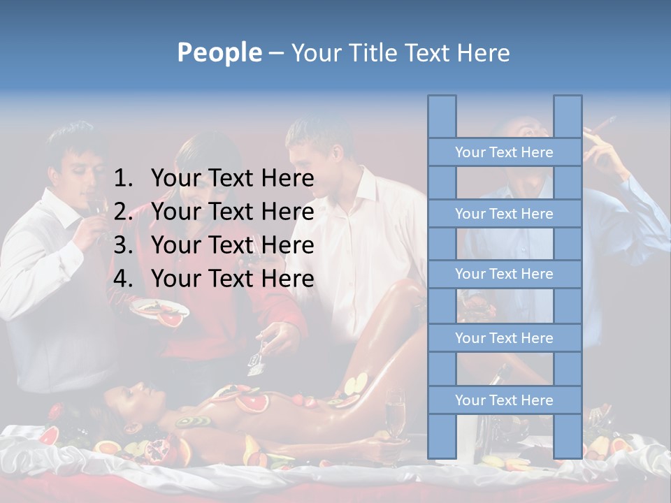 Woman Geisha Male PowerPoint Template