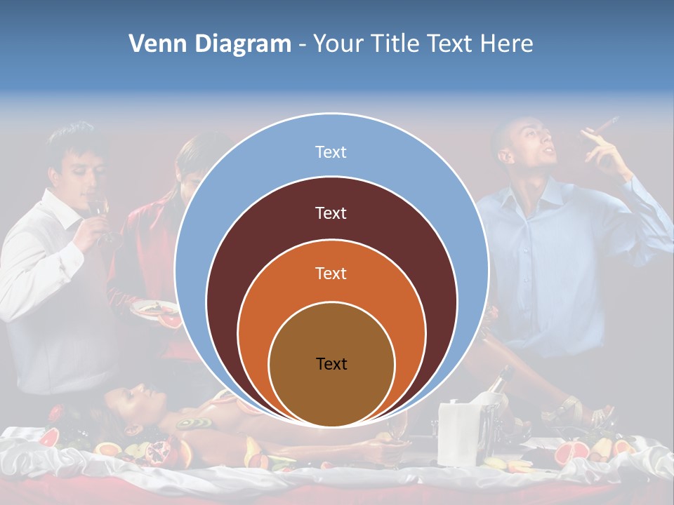 Woman Geisha Male PowerPoint Template