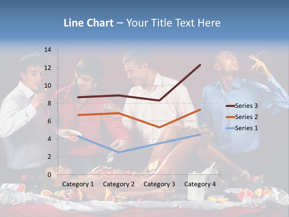 Woman Geisha Male PowerPoint Template