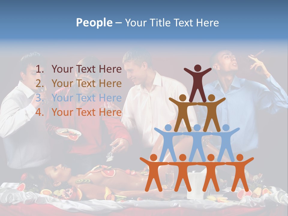 Woman Geisha Male PowerPoint Template