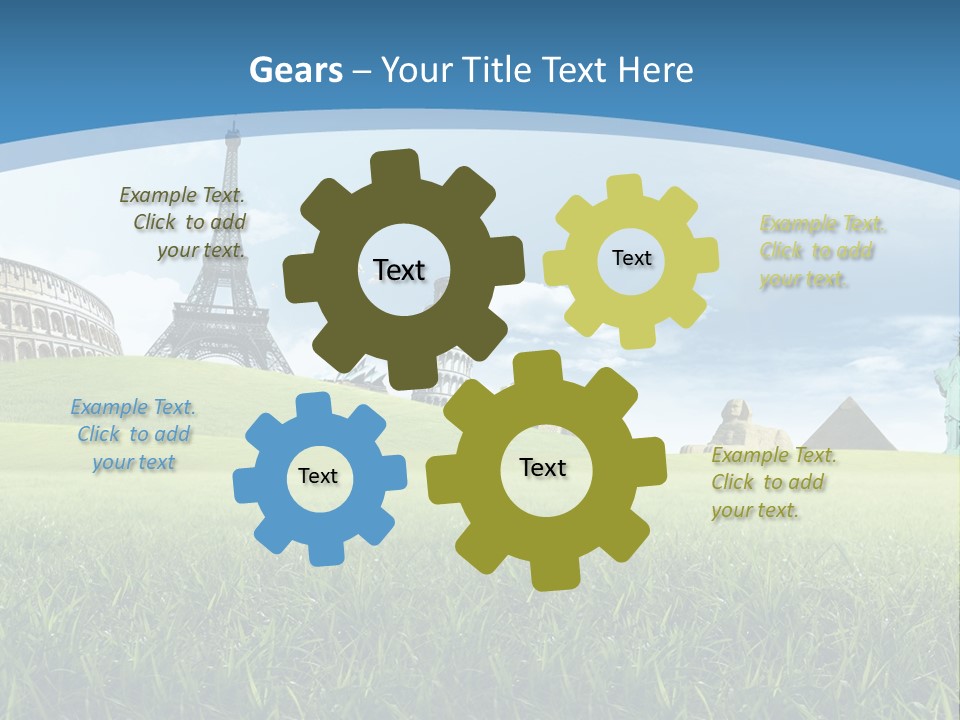 Clouds Town Artistic PowerPoint Template