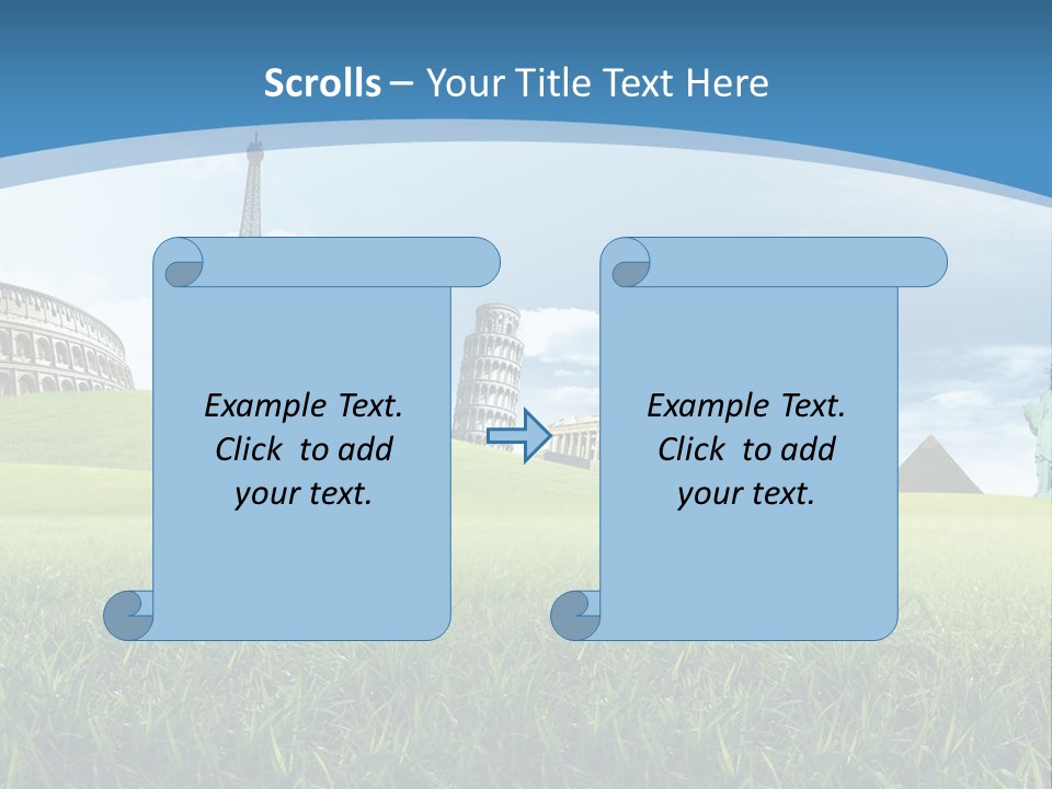 Clouds Town Artistic PowerPoint Template
