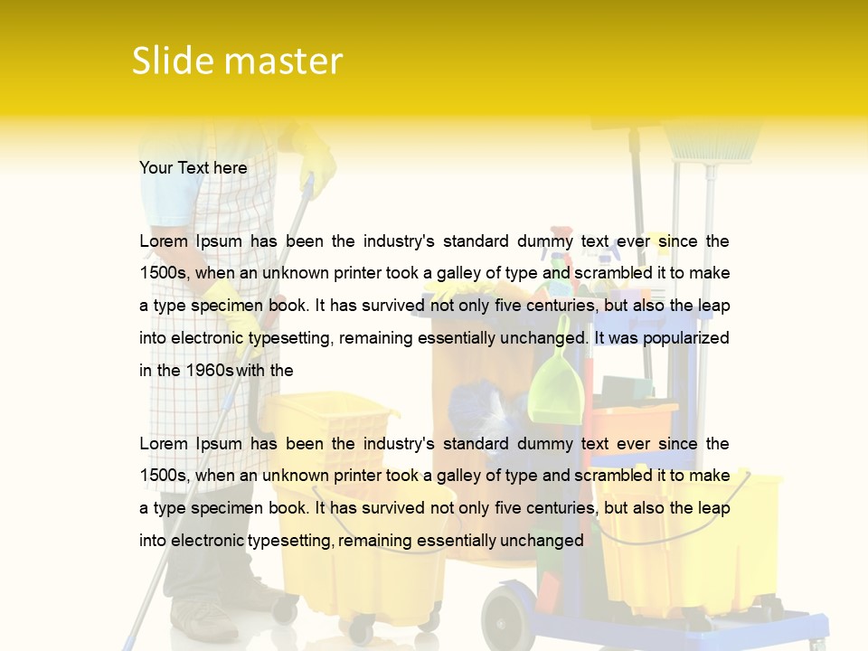 Casual Worker Cart PowerPoint Template