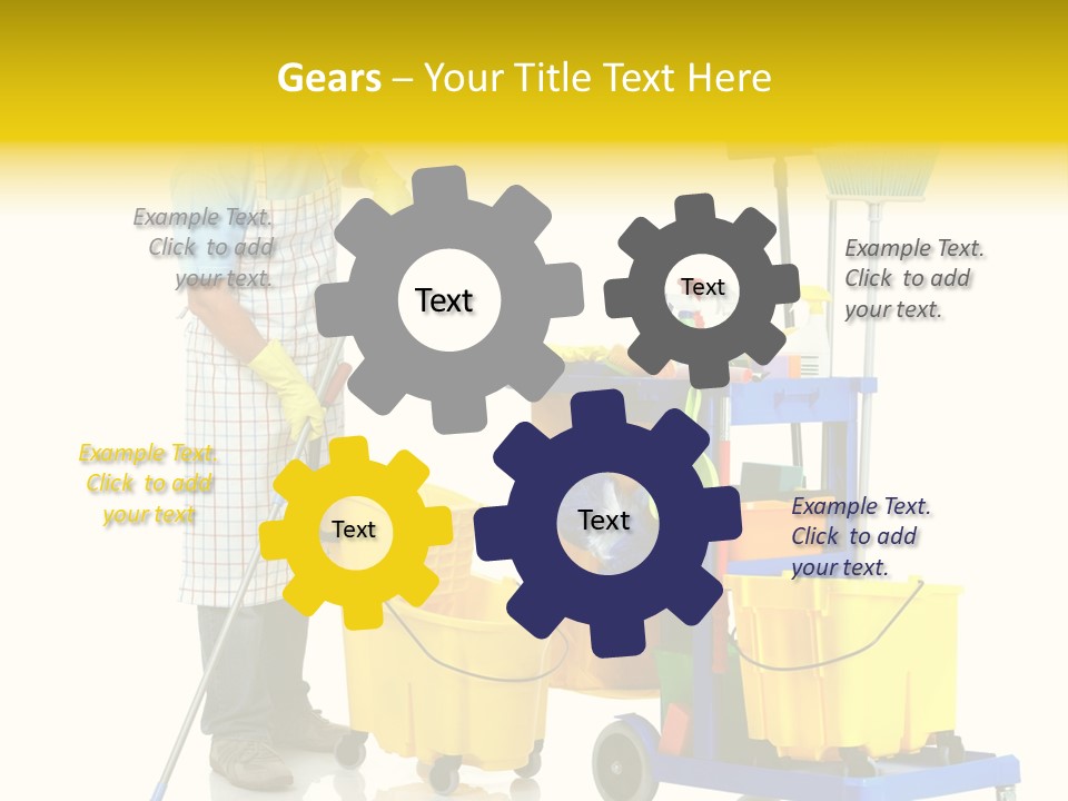Casual Worker Cart PowerPoint Template