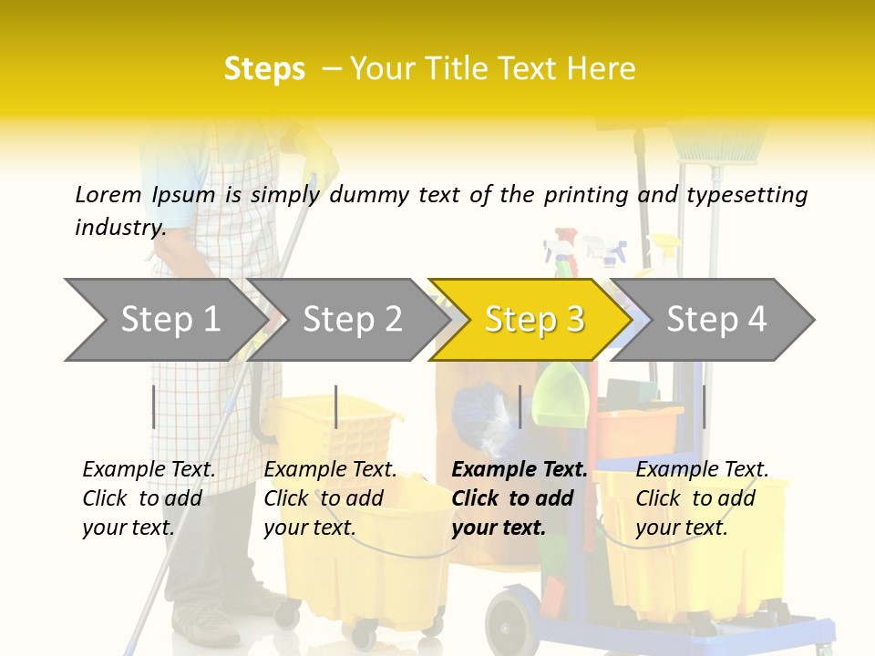 Casual Worker Cart PowerPoint Template