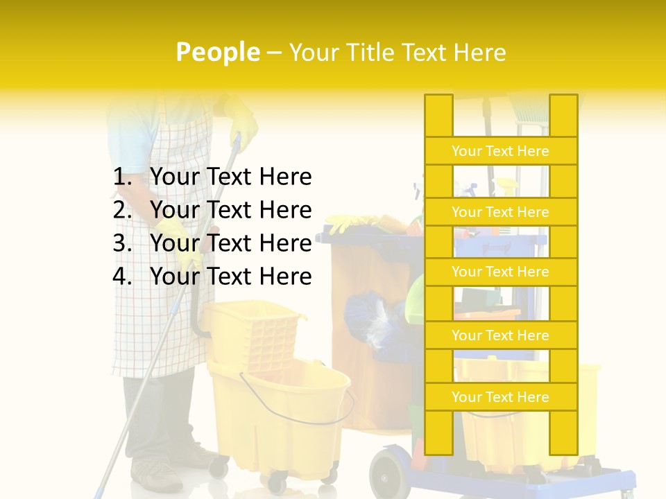 Casual Worker Cart PowerPoint Template