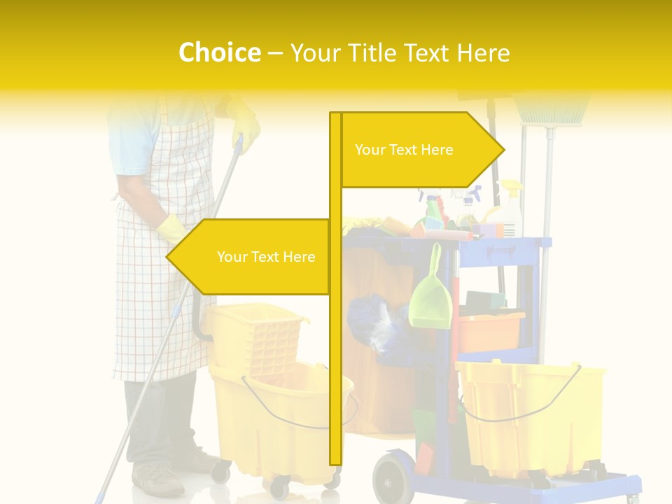 Casual Worker Cart PowerPoint Template