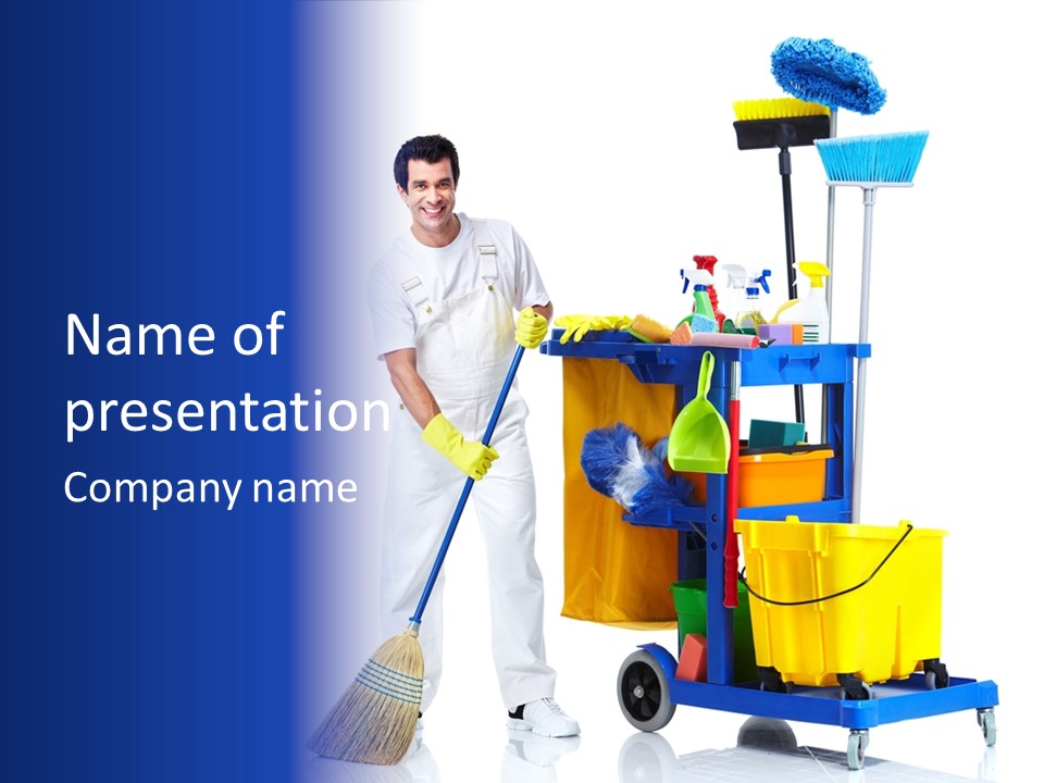 Apron Brush Housework PowerPoint Template