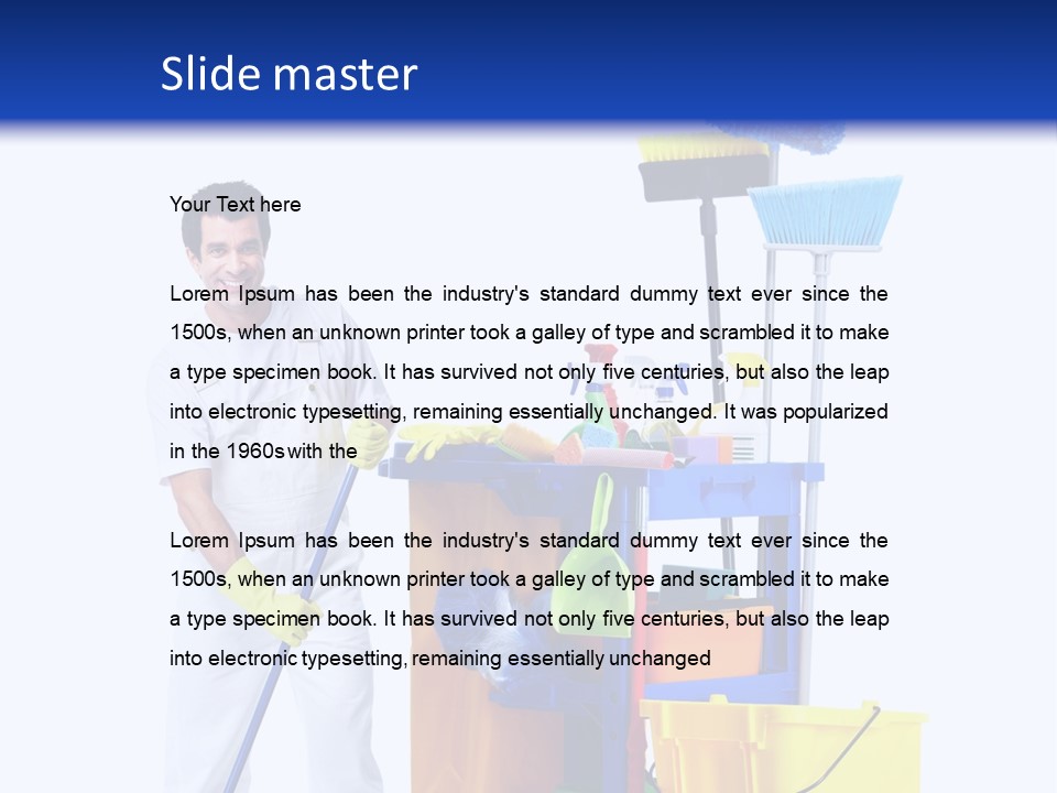 Apron Brush Housework PowerPoint Template