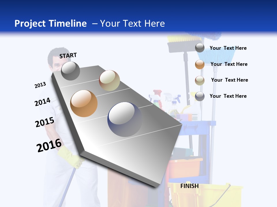Apron Brush Housework PowerPoint Template