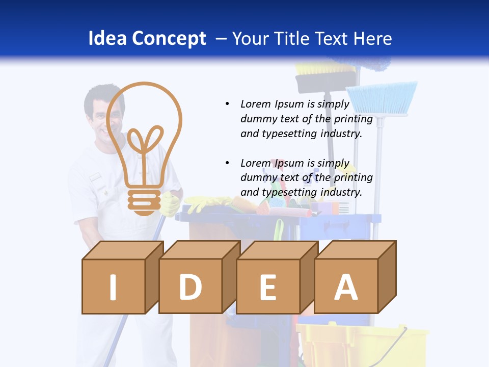 Apron Brush Housework PowerPoint Template