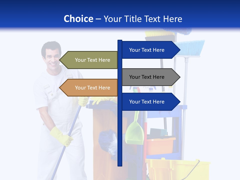 Apron Brush Housework PowerPoint Template