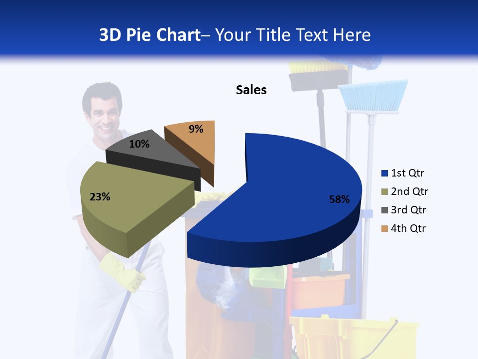 Apron Brush Housework PowerPoint Template
