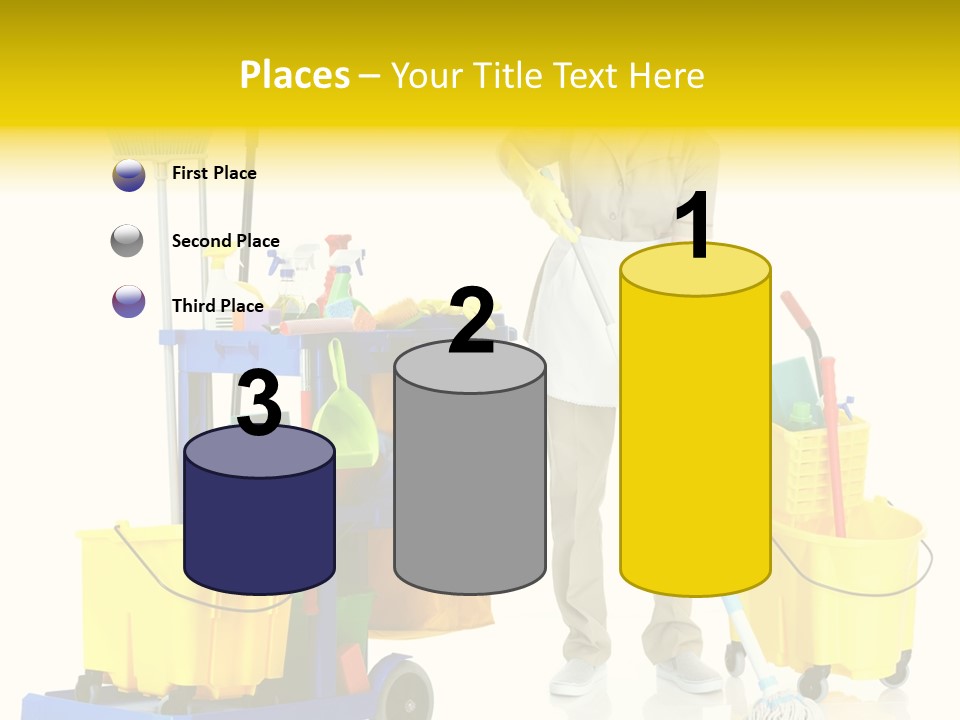 Miss Cheerful Apron PowerPoint Template