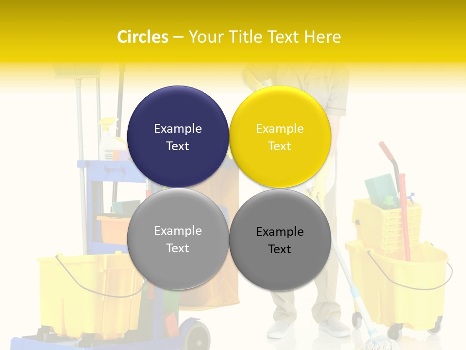 Miss Cheerful Apron PowerPoint Template