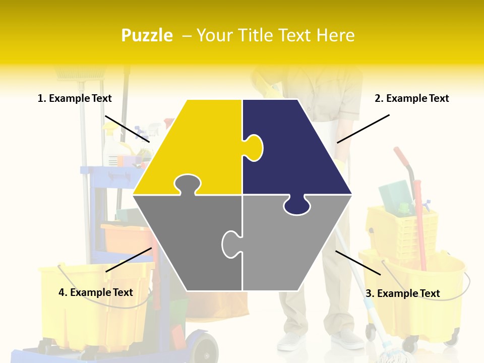 Miss Cheerful Apron PowerPoint Template