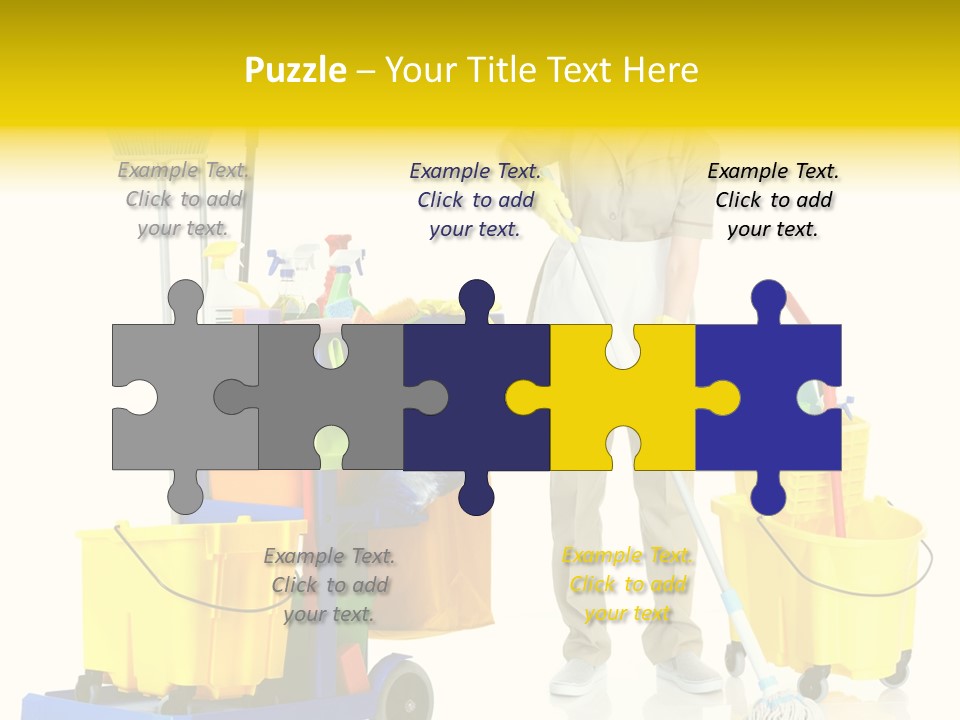 Miss Cheerful Apron PowerPoint Template