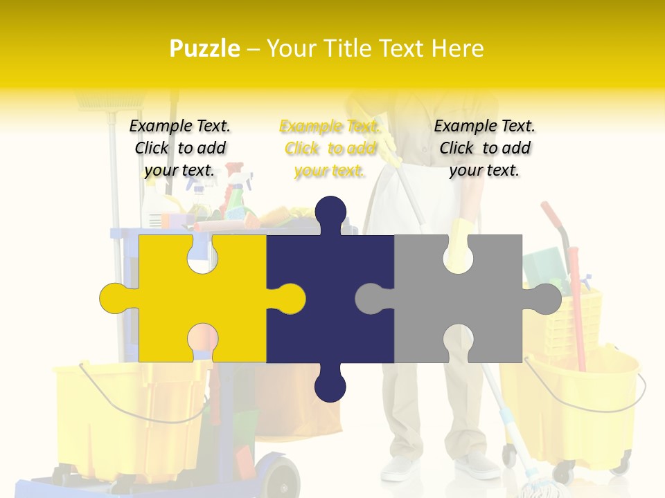 Miss Cheerful Apron PowerPoint Template