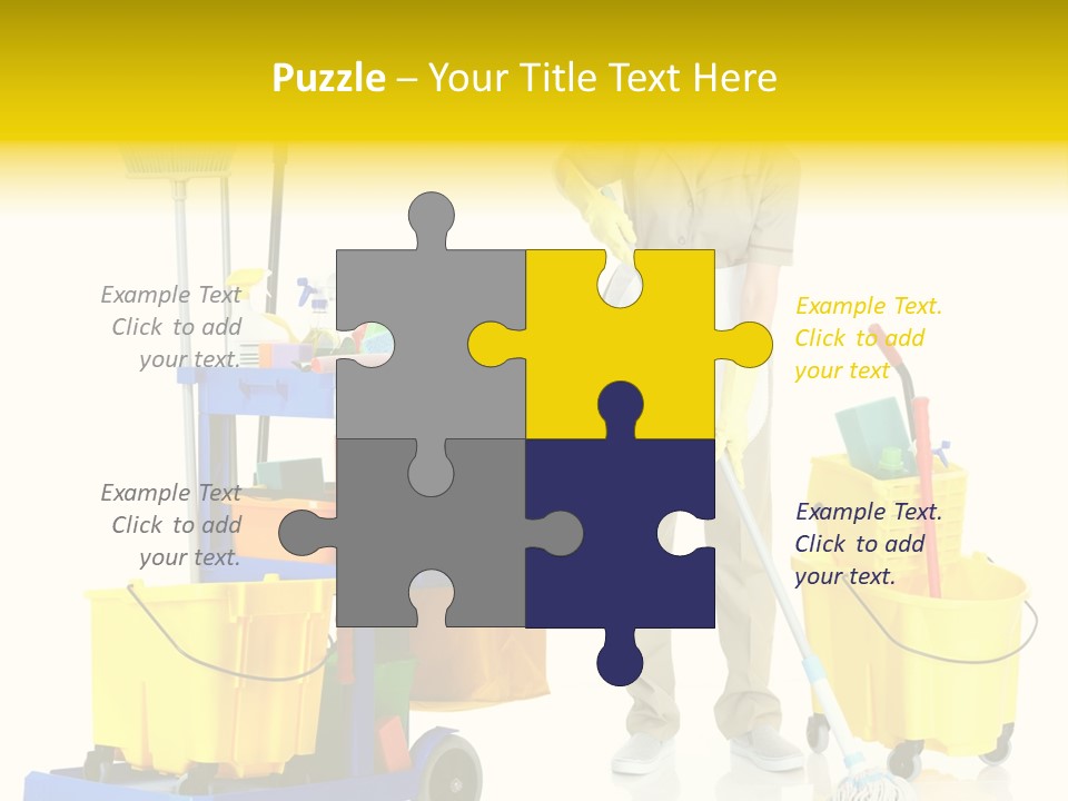 Miss Cheerful Apron PowerPoint Template