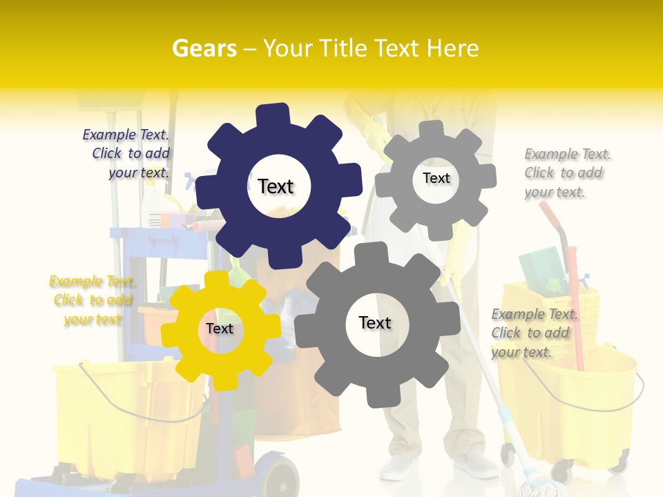 Miss Cheerful Apron PowerPoint Template