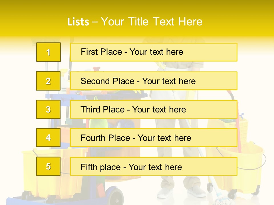 Miss Cheerful Apron PowerPoint Template