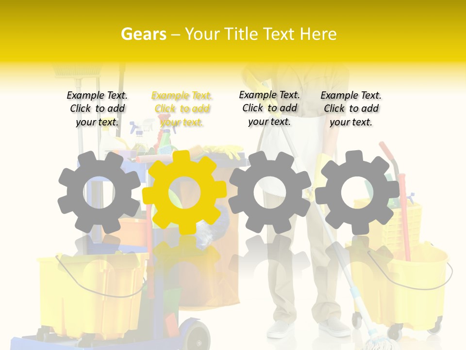 Miss Cheerful Apron PowerPoint Template