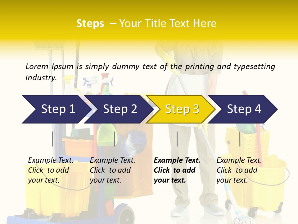Miss Cheerful Apron PowerPoint Template